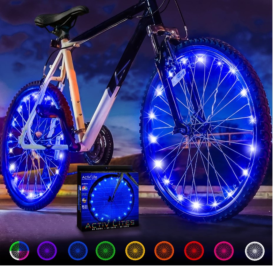 超吸睛！Activ Life 自行车车轮 LED灯，2条，带电池，现仅售$19.99（56% off）！