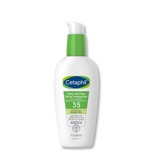 Cetaphil Face Moisturizer, Daily Oil Free Facial Moisturizer with SPF 35, For Dry or Oily Combination Sensitive Skin, Fragrance Free Face Lotion   List Price is $15.99, Now Only $8.92