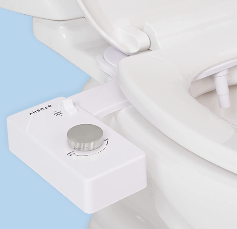 TUSHY Classic 3.0 Bidet Toilet Seat Attachment - A Non-Electric Self Cleaning Water Sprayer with Adjustable Water Pressure Nozzle, Angle Control & Easy Home Installation (Platinum)