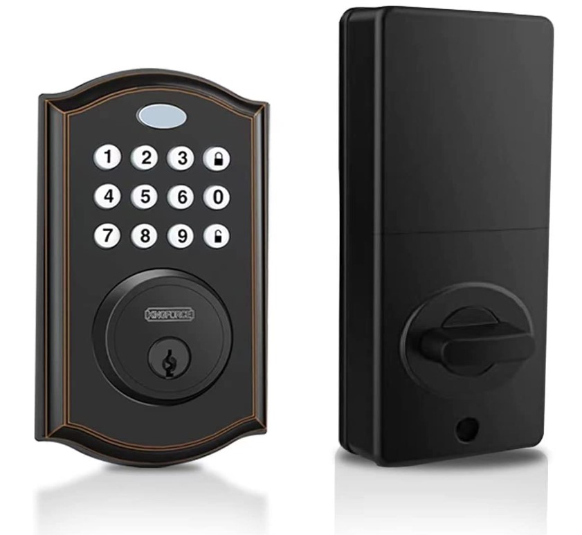 Keyless Entry Door Lock, Digital Smart Lock with Keypads, Auto Lock, 50 User Codes, IP54 Waterproof, Easy to Install, Ideal Electronic Deadbolt for Front Door, Garage Door, Home Use, Apartment