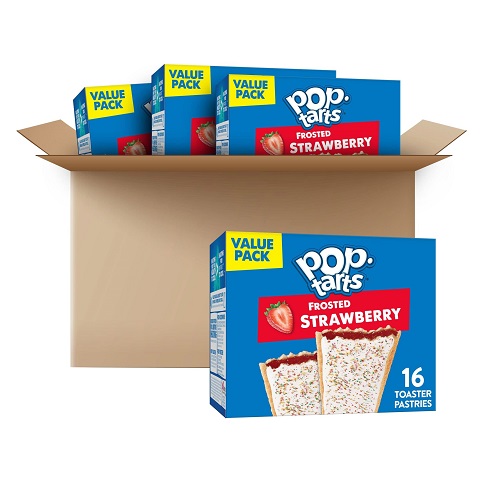 Pop-Tarts Toaster Pastries, Breakfast Foods, Kids Snacks, Frosted Strawberry, Value Pack (64 Pop-Tarts), Now Only $19.92. Get 2 for the price of 1