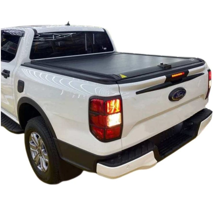 Shiratori Retractable Hard Truck Bed Tonneau Cover Compatible for 2004-2023 Ford F-150 (incl. Raptor/Lightning) 5’6” (66”) Bed On Top Truck Bed Matte Black Aluminum Waterproof