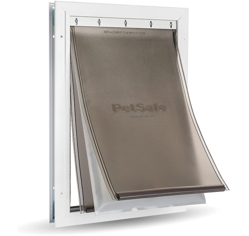 PetSafe Extreme Weather Dog and Cat Door - Aluminum Frame Pet Door - Large