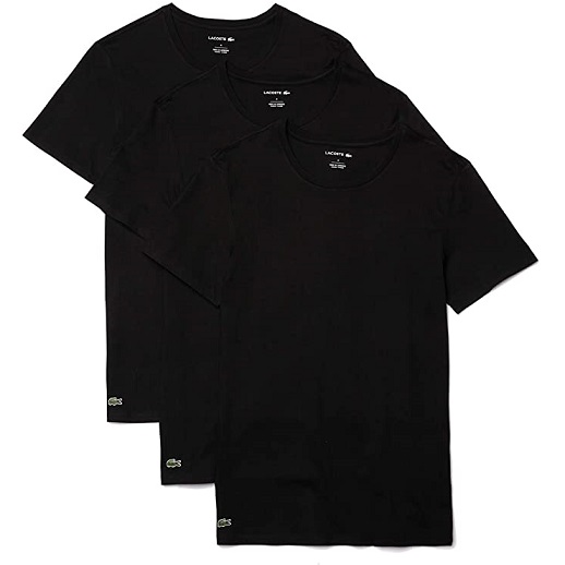 Lacoste Men's Essentials 3 Pack 100% Cotton Slim Fit Crew Neck T-Shirts, List Price is $42.5, Now Only $25.50