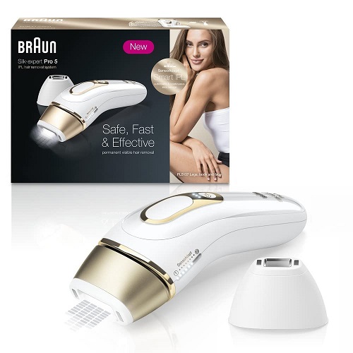 Braun IPL Long-Lasting Hair Removal for Women and Men, Silk Expert Pro 5 PL5137 with Venus Swirl Razor, Long-lasting Reduction in Hair Regrowth for Body & Face, Corded,  Only $299.99