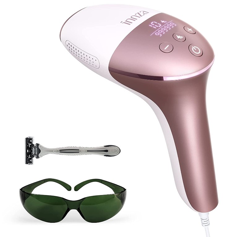 INNZA IPL Hair Removal Device for Women and Men at Home,Permanent Hair Remover Machine,10 Energy Levels,24J High Energy Hair Removal Handset for Face Bikini Line Armpit Leg Back,Corded