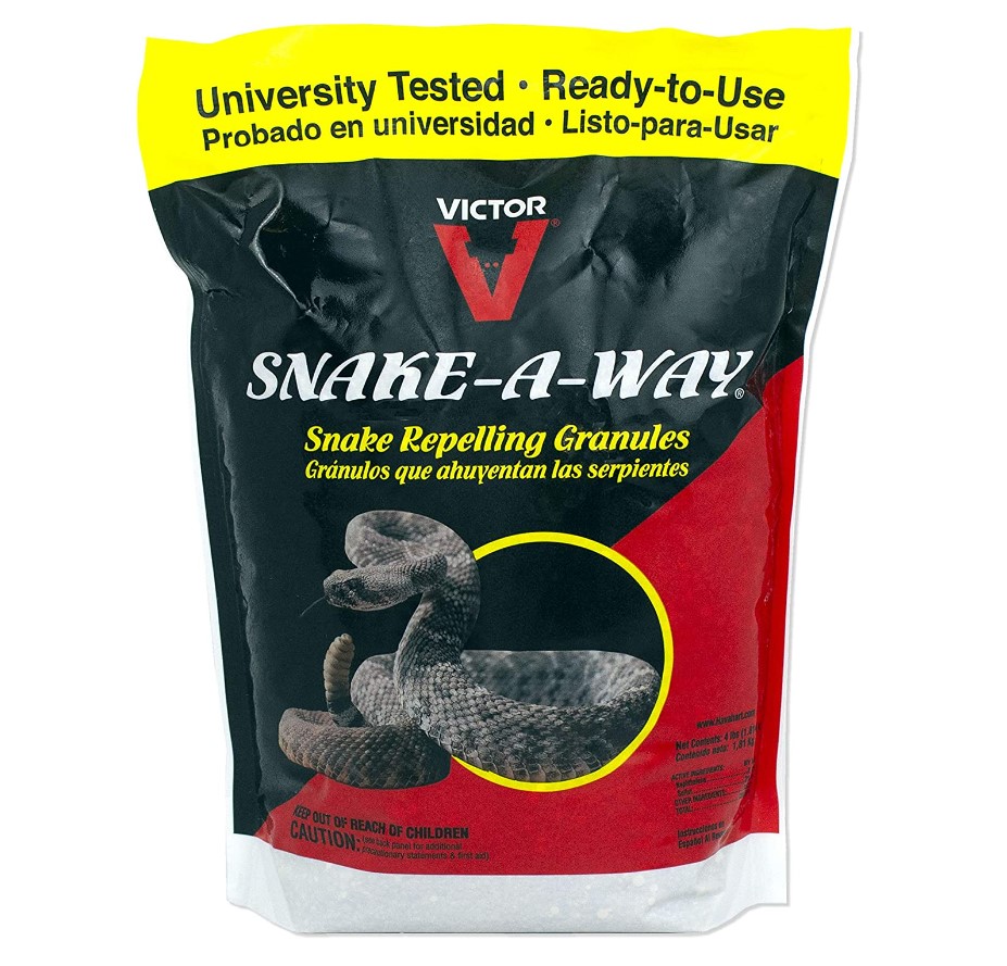 Victor VP364B Snake-A-Way Outdoor Snake Repelling Granules 4LB Snake Away Repellent - Repels Againts Poisonous and Non-Poisonous Snakes