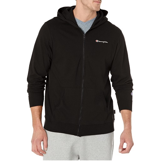 Champion Men's Middleweight Jersey Full Zip Hoodie, Left Chest Script, List Price is $45, Now Only $24.9, You Save $20.1