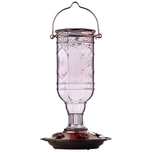 More Birds Amethyst Jewel Hummingbird Feeder, Glass Hummingbird Feeders for Outdoors, 5 Feeding Stations, 20 Ounces, List Price is $29.99, Now Only $15.99, You Save $14
