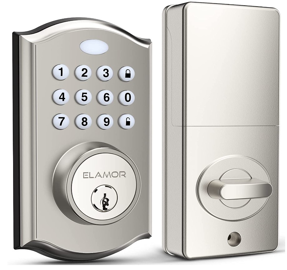 ELAMOR M19 二合一电子呆锁，无需钥匙，安全防水，现折上折后55% off仅售$35.99免运费！