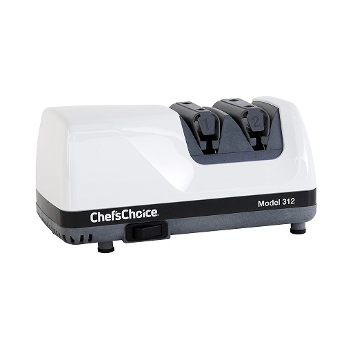 Chef'sChoice 312 UltraHone Professional Electric Knife Sharpener for 20-Degree Straight-Edge and Serrated Knives, 2 Stage, White, List Price is $105, Now Only $42.78, You Save $62.22