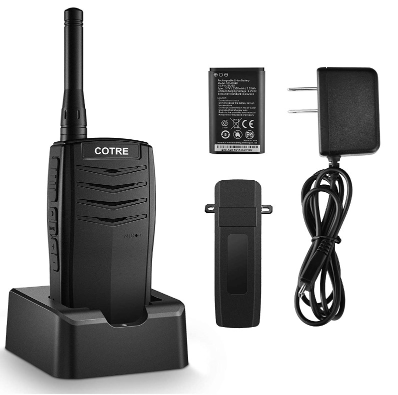 Walkie Talkies - COTRE DMR Digital/Analog Two Way Radios, Long Range in Town(430-470Mhz UHF), Better Communication & Clearer Voice Than Analog Radios, 1936 Channel Options, One-Handed Use, Black