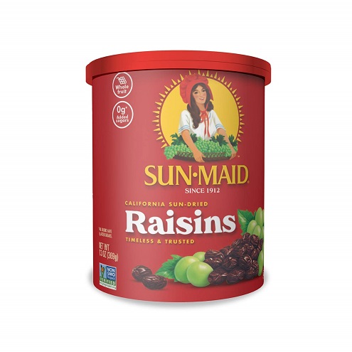 Sun-Maid | California Raisins | 13 Ounce Resealable Canister (Pack Of 1) California Raisins 13 Ounce (Pack Of 1), List Price is $8.58, Now Only $3.49, You Save $5.09