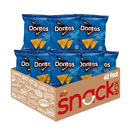 Doritos Cool Ranch Flavored Tortilla Chips, 1oz Bags (40 Pack), only $13.28