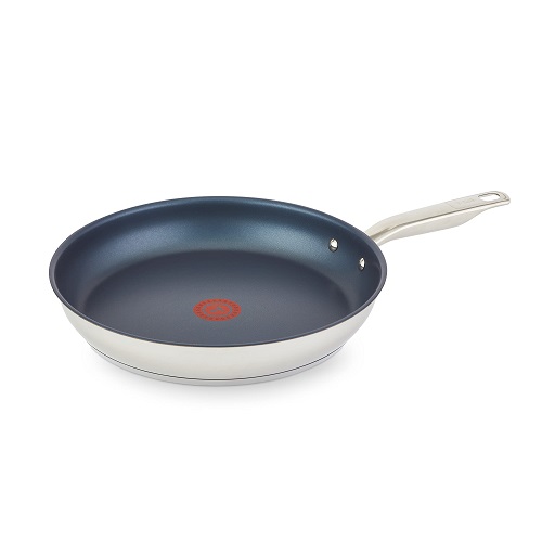 T-fal Platinum Stainless Steel Fry Pan 12 Inch Induction Cookware, Pots and Pans, Dishwasher Safe Silver Platinum Nonstick 12-Inch, Only $26.24