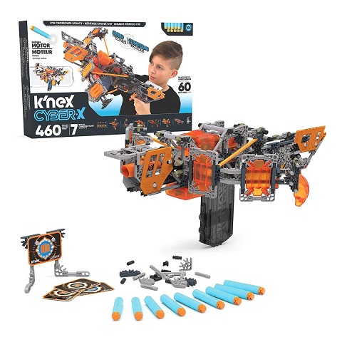 K'NEX Cyber-X C10 Crossover Legacy with Motor - Blasts up to 60 ft - 460 Pieces, 7 Builds, Targets, 10 Darts - Great Gift Kids 8+, includes 460 K'NEX parts and piecesNow Only $27.45