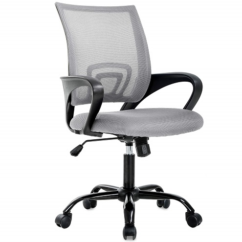 Office Chair Desk Chair Computer Chair Ergonomic Executive Swivel Rolling Chair Desk Task Chair with Lumbar Support for Women&Men, Grey, List Price is $49.99, Now Only $44.88
