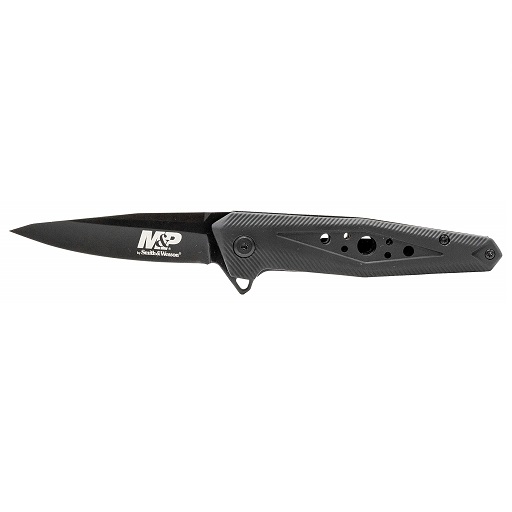 Smith & Wesson M&P 7in High Carbon S.S. Ultra-Glide Folding Knife with 3in Tanto Blade and Rubberized Aluminum Handle for Outdoor Survival, Camping and EDC Clam, Only $16.43