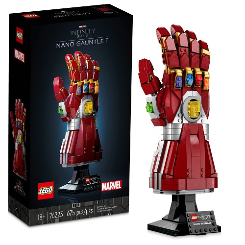 LEGO Marvel Nano Gauntlet, Iron Man Model with Infinity Stones, 76223 Avengers: Endgame Film Set, Collectable Memorabilia, Gift Idea for Adults and Teens, List Price is $69.99, Now Only $48.99