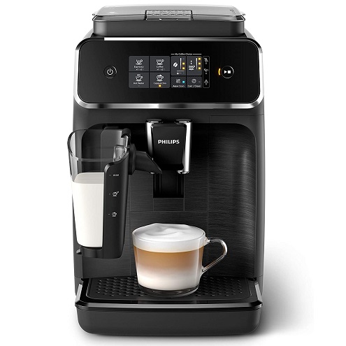 Philips 2200 Series Fully Automatic Espresso Machine - LatteGo Milk Frother, 3 Coffee Varieties , Intuitive Touch Display, Black, (EP2230/14) 2200 Series LatteGo Machine, Only $399.00