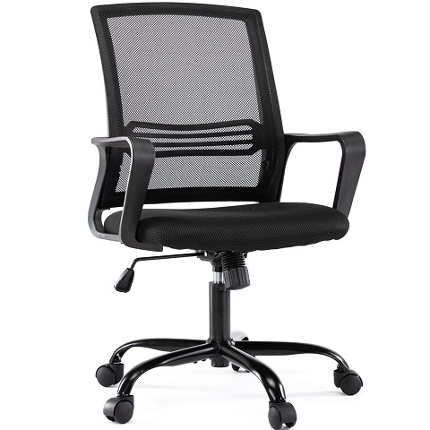 Office Chair - Mid Back Home Office Desk Chairs, Adjustable Height, Breathable Mesh Now Only $42.48