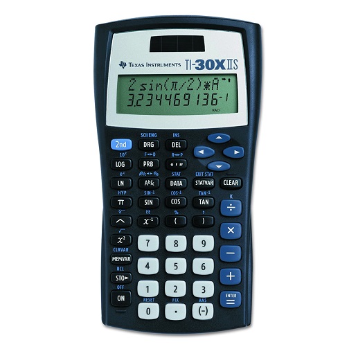 Texas Instruments TI-30XIIS Scientific Calculator, Black with Blue Accents Black Single Pack, List Price is $21.95, Now Only $9.88, You Save $12.07