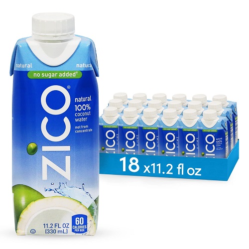 史低价！ZICO 纯天然高品质椰汁，11.2 oz/盒，共18盒，现点击coupon后仅售$19.79，免运费！
