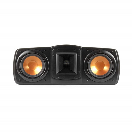 Klipsch Synergy Black Label C-200 Center Channel Speaker for Crystal-Clear Dialogue and Vocals with Proprietary Horn Technology, Dual 5.25” High-Output Woofers, and Dynamic 1” Tweeter,  $79.88