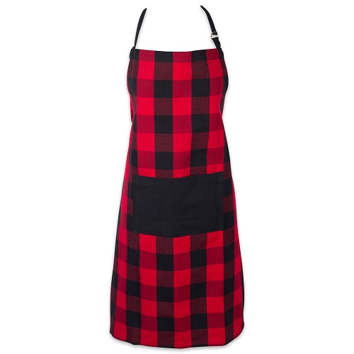 DII Unisex Buffalo Check Kitchen Collection, Classic Farmhouse Chef Apron, One Size, Red & Black, List Price is $15.99, Now Only $6.90