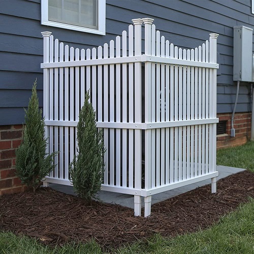 Enclo Privacy Screens ZP19036 Huntersville Outdoor Fence Privacy Screen, White Vinyl, Perfect to cover Trash Cans, Pool Equipment, and Air Conditioning Units (2 Panels),0Only $70.43