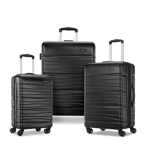 Samsonite Evolve SE Hardside Expandable Luggage with Double Spinner Wheels, Bass Black, 3PC Set (CO/M/L) 3PC SET (CO/M/L) Bass Black, List Price is $509.97, Now Only $256.37