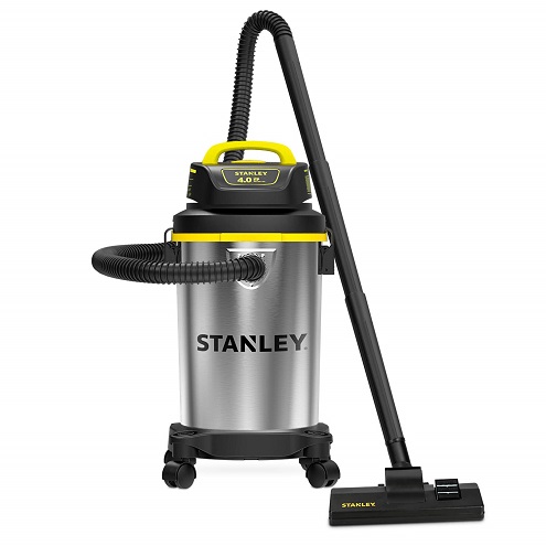 Stanley - SL18129 Wet/Dry Vacuum, 4 Gallon, 4 Horsepower, Stainless Steel Tank Silver+yellow, List Price is $74.79, Now Only $41.99, You Save $32.8