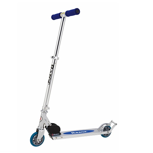 Razor AW Kick Scooter for Kids – Wheelie Bar, Foldable,Lightweight, Adjustable Height Handlebars, for Riders 5 Years and up, and up to 143 lbs Blue Kick Scooter, Only $23.62