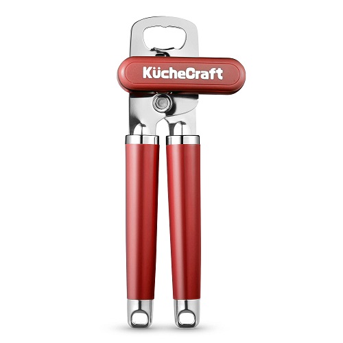 KucheCraft Can Opener Manual, Heavy Duty Handheld Can Opener With Stainless Steel Sharp Blade, Hand Can Opener with Ergonomic Hand Grip and Larger Turning Knob,  Now Only $4.80