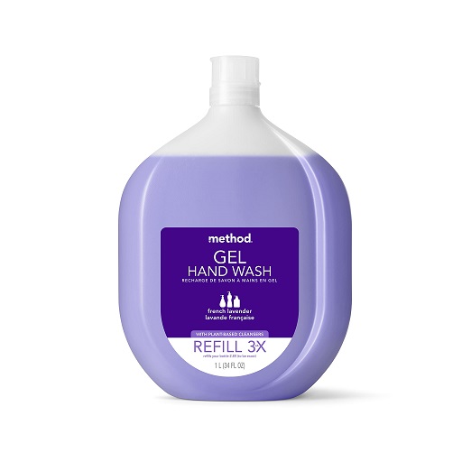 Method Gel Hand Soap, Refill, French Lavender, Recyclable Bottle, Biodegradable Formula, 34 Fl Oz (Pack of 1), Now Only $4.89