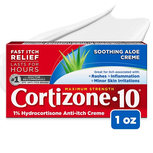 Cortizone-10 Maximum Strength Soothing Aloe Anti-Itch Creme, 1% Hydrocortisone, 1 oz. New Packaging, List Price is $11.57, Now Only $4.73