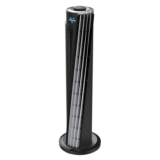 Vornado 143 Whole Room Air Circulator Tower Fan with Timer and Remote Control, 29