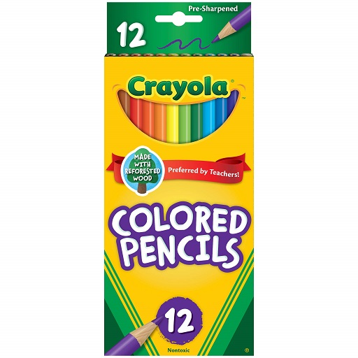 史低價！Crayola繪兒樂彩色鉛筆，12 支，原價$3.99，現僅售$0.97