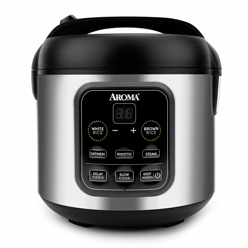 Aroma Housewares ARC-994SB Rice & Grain Cooker Slow Cook, Steam, Oatmeal, Risotto, 8-cup cooked/4-cup uncooked/2Qt, Stainless Steel 8-cup cooked/4-cup uncooked  Only $35.89