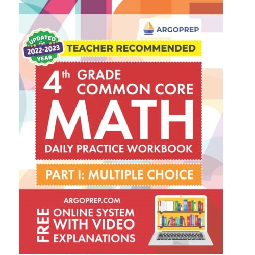 暑假送给小朋友的最佳礼物！《4th Grade Common Core Math 四年级 数学 每日训练 书》，现仅售$14.99。其它年级和科目可选！