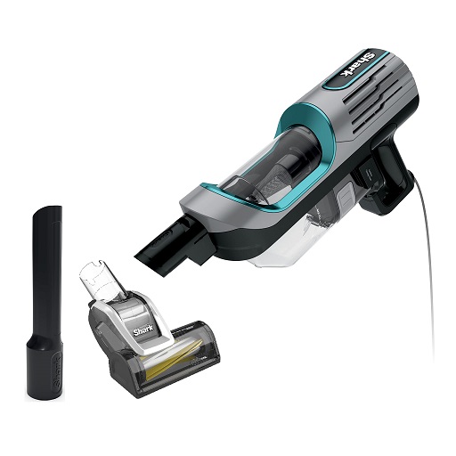 Shark HH202 Ultralight Corded Handheld Vacuum with Self-Cleaning Power Brush & Crevice Tool, Hypervelocity Suction & Removable, Perfect for Pets, Teal, 0.35 Qt. Dust Cup,  Only $79.99
