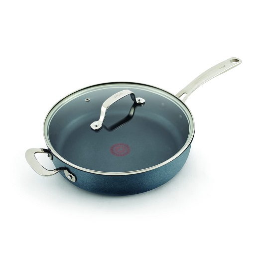 T-fal Platinum Nonstick Jumbo Cooker 5 Quart Induction Cookware, Pots and Pans, Dishwasher Safe Slate,   Only $33.29