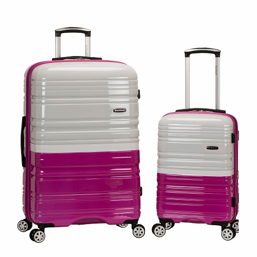 Rockland Melbourne Hardside Expandable Spinner Wheel Luggage, Two Tone White, 2-Piece Set (20/28) 2-Piece Set (20/28) Two Tone White, Only $70.50