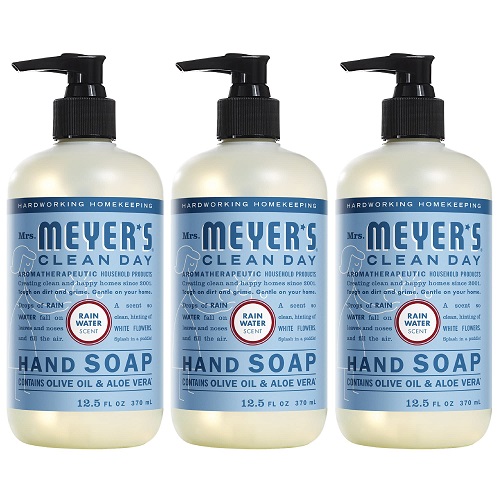 Mrs. Meyer's Hand Soap, Made with Essential Oils, Biodegradable Formula, Rain Water, 12.5 fl. oz - Pack of 3 Rain Water 12.5 Fl Oz (Pack of 3), List Price is $14.48, Now Only $9.41