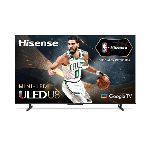 Hisense海信  U8系列 55U8KMini-LED ULED 谷歌智能电视机，55吋，原价$1099.99，现仅售$748.00，免运费！