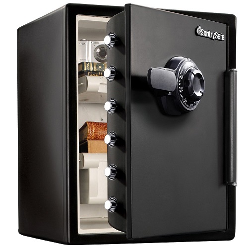 SentrySafe SFW205CWB Fireproof Waterproof Safe with Dial Combination, 2.05 Cubic Feet, Black 2.05 cu. Ft. Combo Safe Safe, List Price is $397.99, Now Only $338.29, You Save $59.7