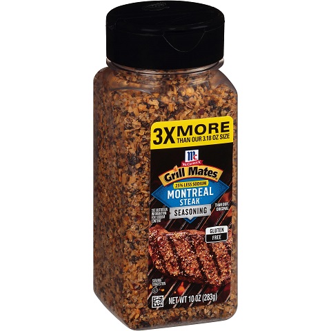 McCormick Grill Mates 25% Less Sodium Montreal Steak Seasoning, 10 oz 10 Ounce (Pack of 1), Now Only $7.15