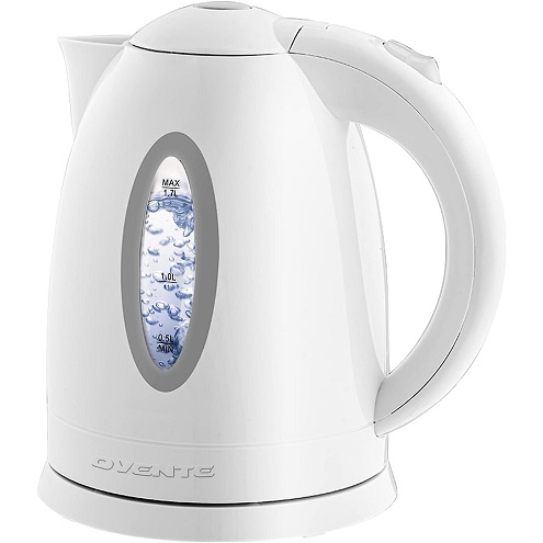 Ovente KP72W Cordless Electric Kettle, 1.7-Liter, White for only $9.99