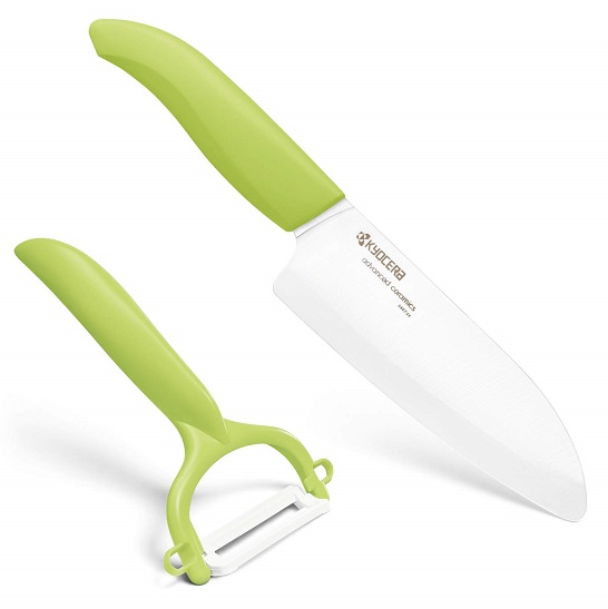 Kyocera Revolution Ceramic Knife and Peeler, 5.5 inch, Green,  Now Only $27.75