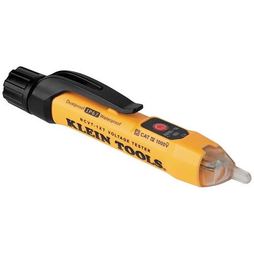Klein Tools NCVT1XT Voltage Tester, Non-Contact Voltage Detector Pen, 70V to 1000V AC, Durable IP67 Tester is Dustproof and Waterproof Waterproof NCVT, Now Only $19.88